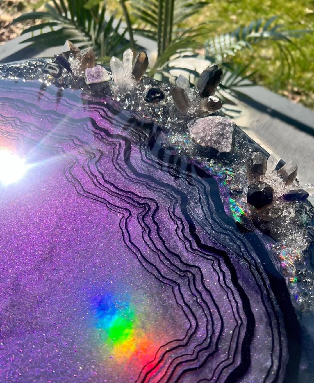 Prestige Horizon Handcrafted Resin Coffee Table with legs - Pacific Resin Art