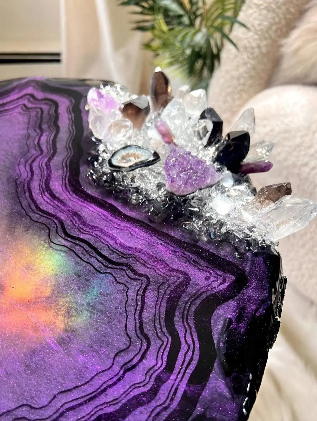 Arctic Crest Epoxy Resin Coffee Table