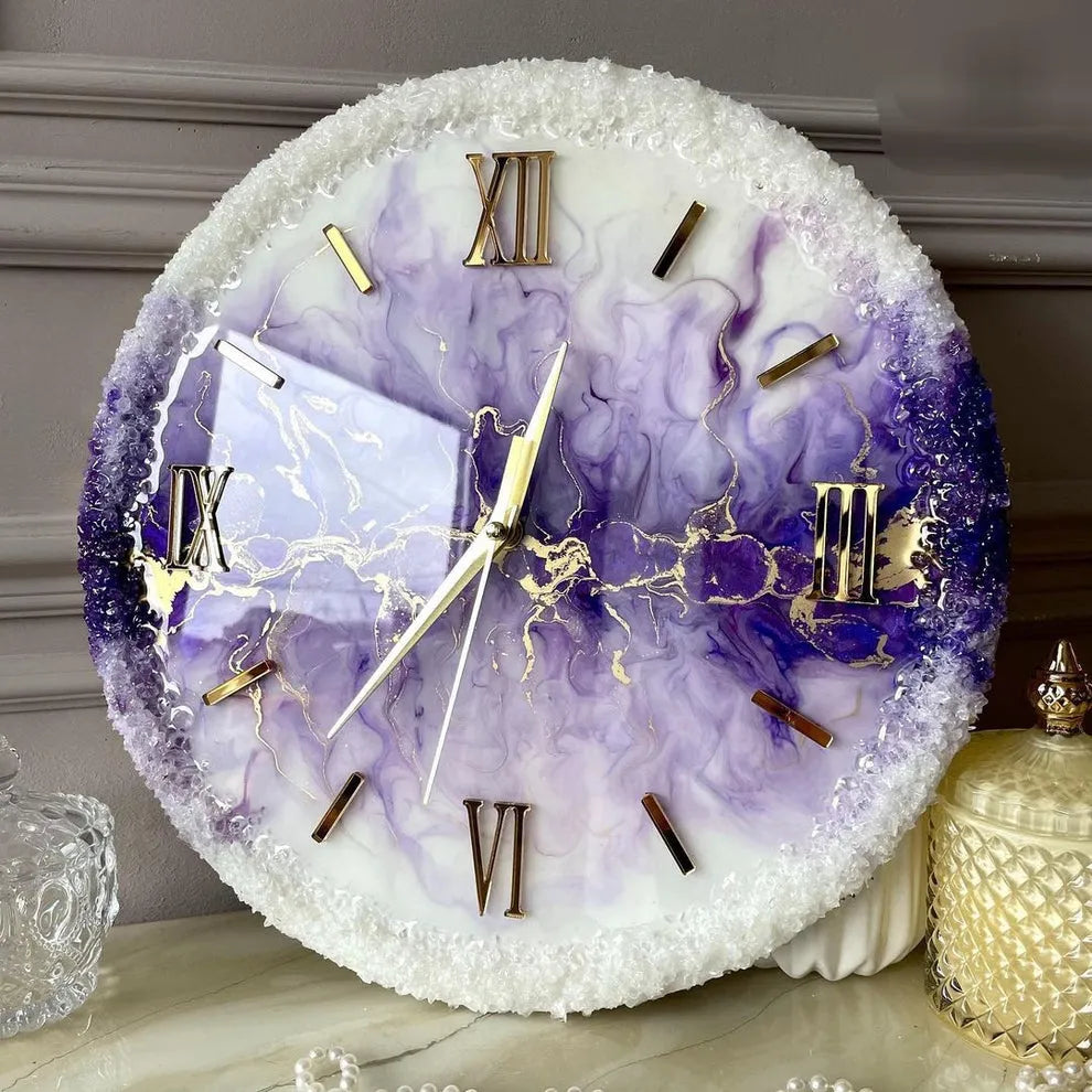 Solar Vein Modern Resin Wall Clock - Pacific Resin Art