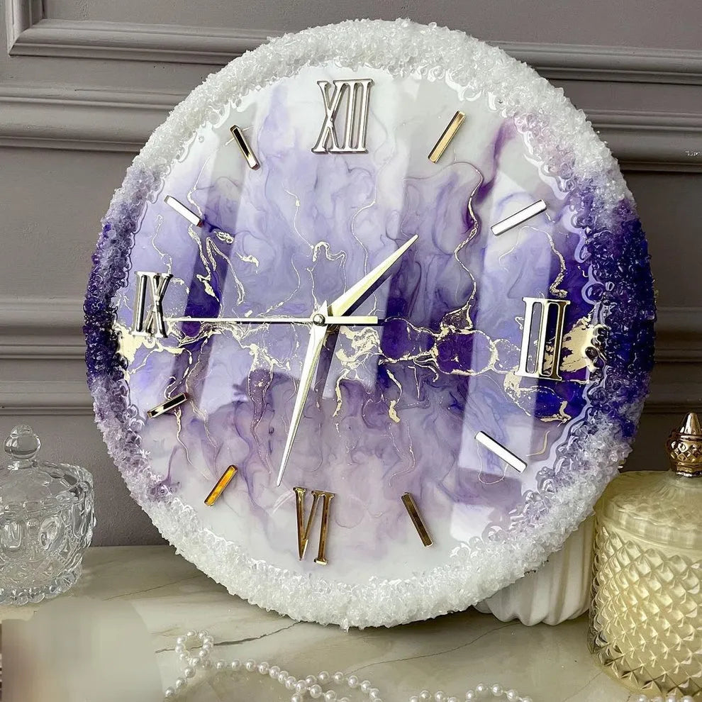 Solar Vein Modern Resin Wall Clock - Pacific Resin Art