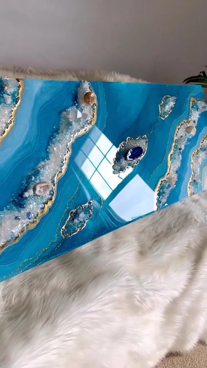 Luna Drift Epoxy Resin Coffee Table