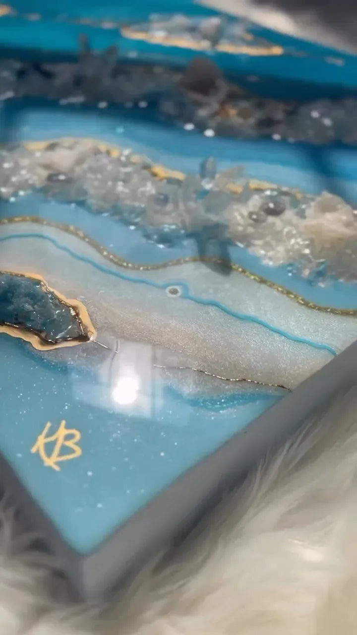 Luna Drift Epoxy Resin Coffee Table