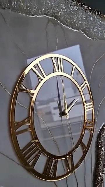 Eucalyptus Grove Rectangle Stone Resin Wall Clock - Pacific Resin Art