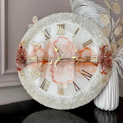 Shimmerstone Modern Resin Wall Clock - Pacific Resin Art