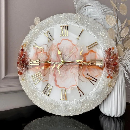 Shimmerstone Modern Resin Wall Clock - Pacific Resin Art