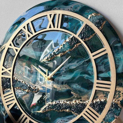 Deep Sea Ring Resin Wall Clock | Luxury Epoxy Art Wall Clock - Pacific Resin Art