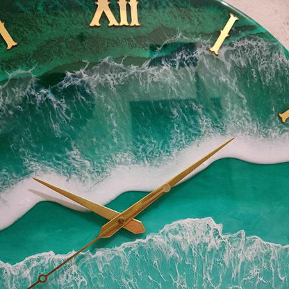 Marine Style Epoxy Resin Wall Clock | Modern Clocks - Pacific Resin Art