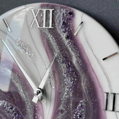 Deep Purple Resin Wall Clock | Premium Clocks For Home Decor - Pacific Resin Art