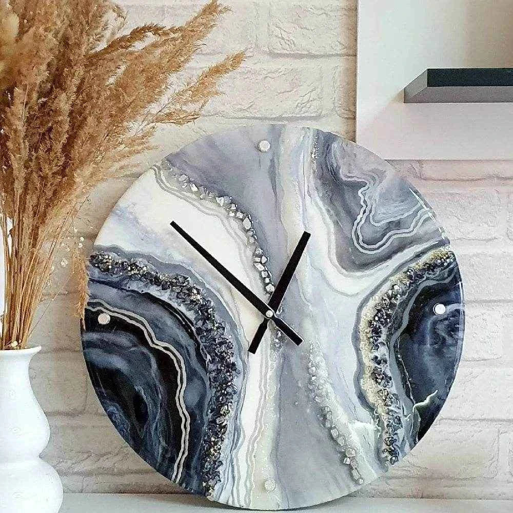 Grey Stone Resin Wall Clock | Unique Home Decor - Pacific Resin Art