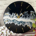 Black Beach Epoxy Resin Wall Clock | Premium Clocks For Decor - Pacific Resin Art
