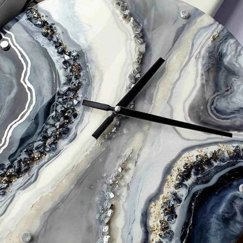 Grey Stone Resin Wall Clock | Unique Home Decor - Pacific Resin Art