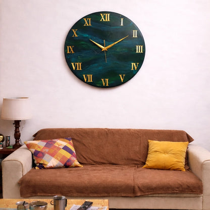 Gilded Mirage Premium Resin Wall Clock