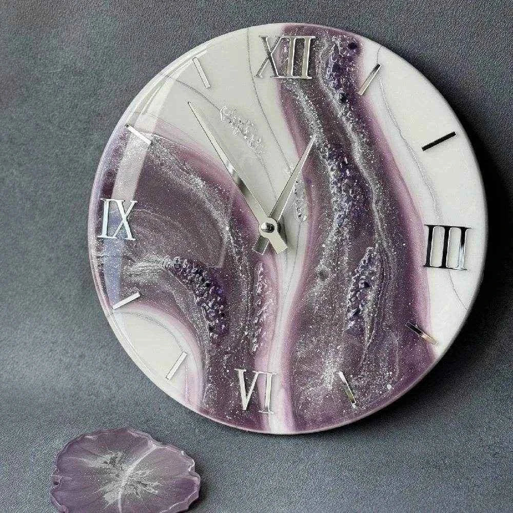 Deep Purple Resin Wall Clock | Premium Clocks For Home Decor - Pacific Resin Art