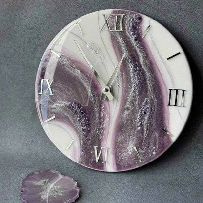 Deep Purple Resin Wall Clock | Premium Clocks For Home Decor - Pacific Resin Art