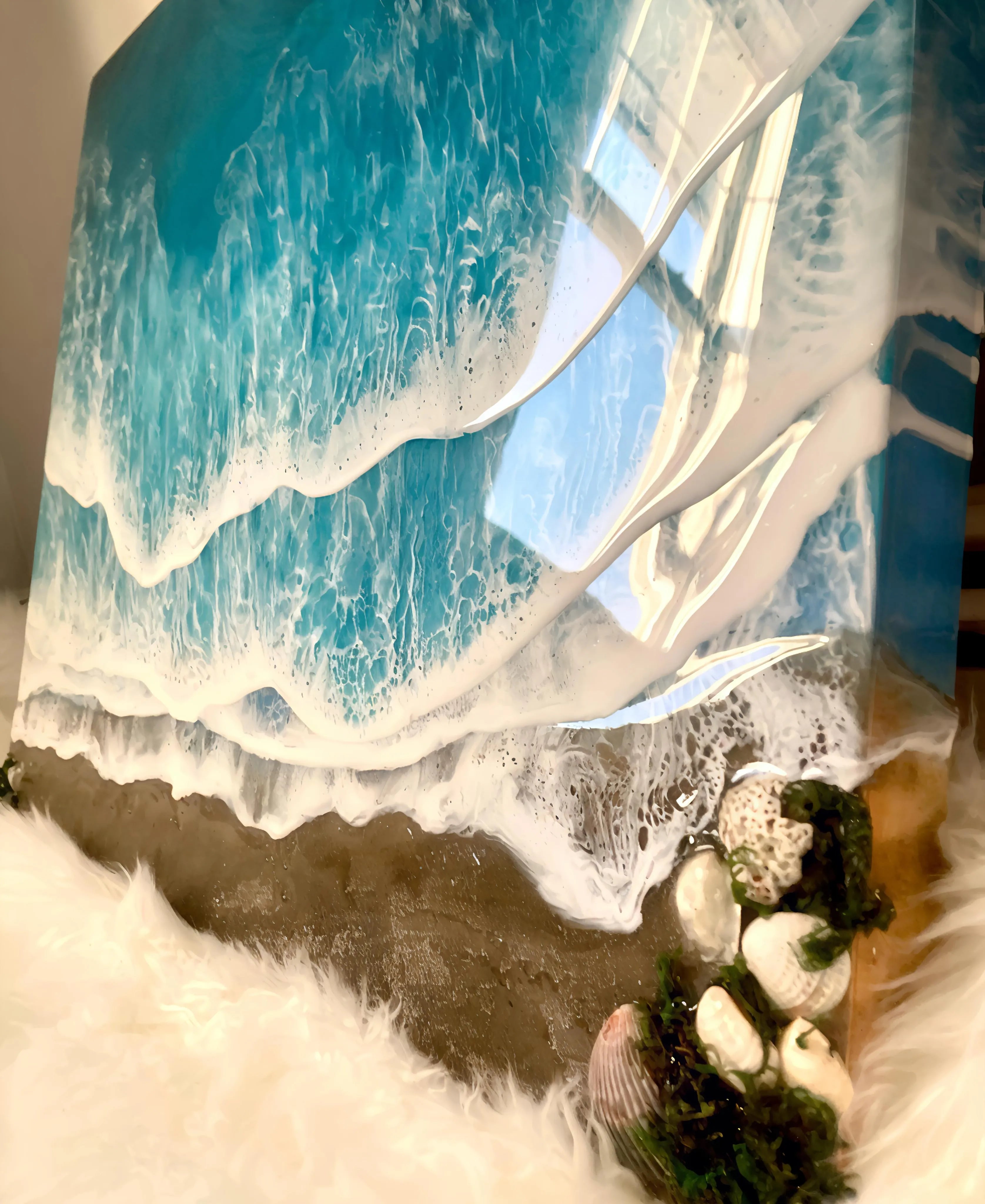 Crystal Haven Epoxy Resin Coffee Table