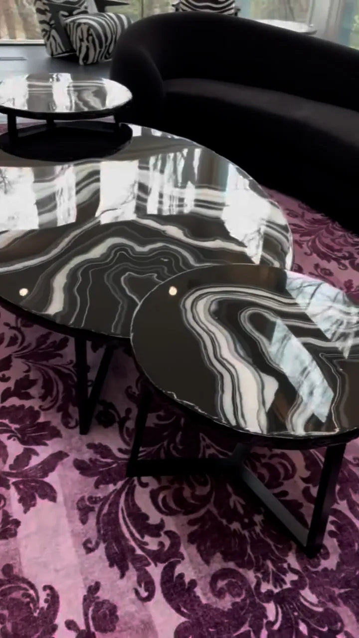 Azure Crest Epoxy Resin Coffee Table