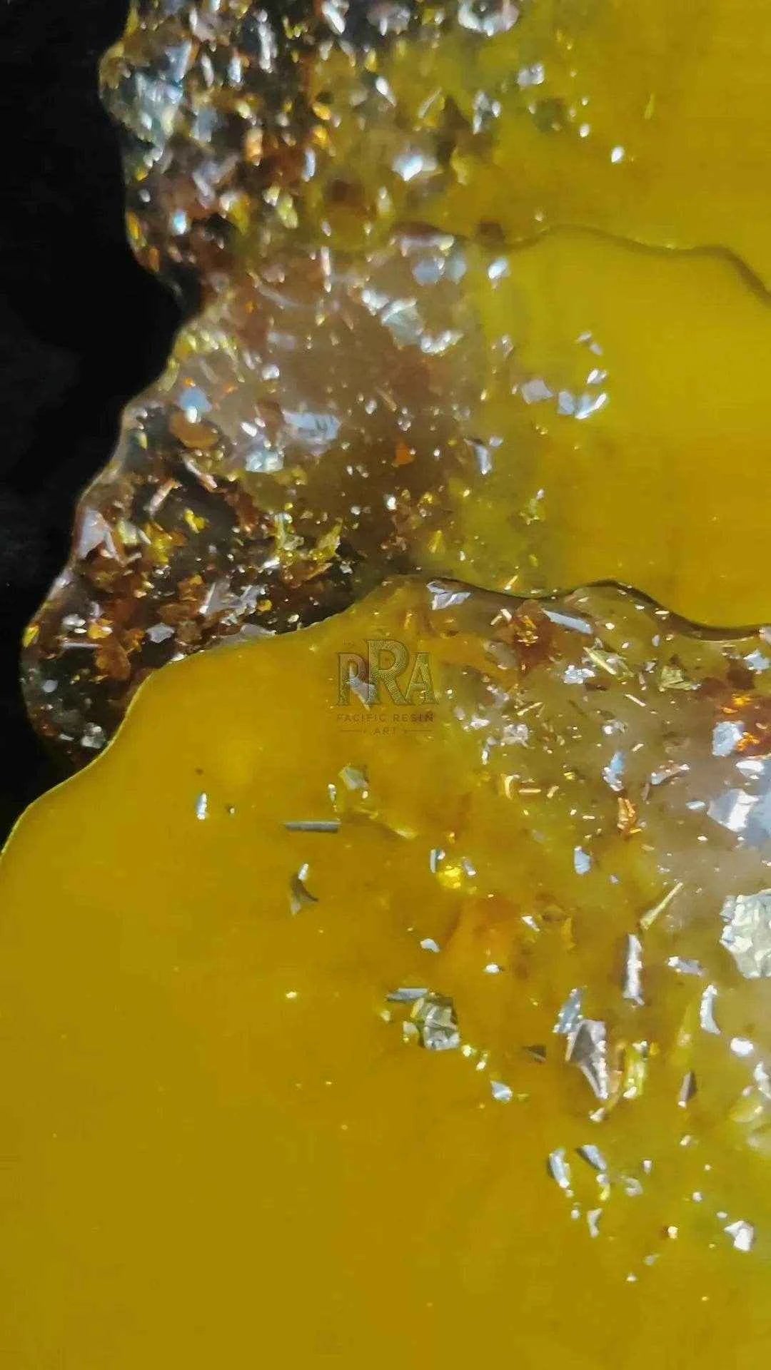 Yellow Coastal Craft Resin Art Coasters | Beautiful Resin tray Coasters - Pacific Resin Art